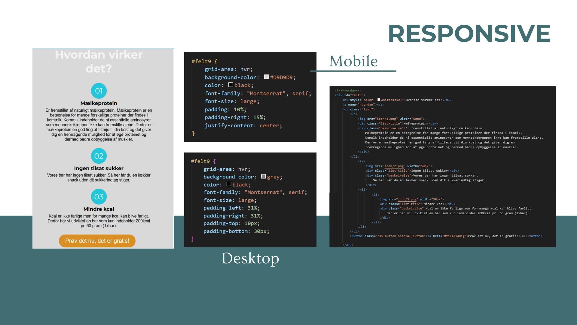 Responsive mobil first